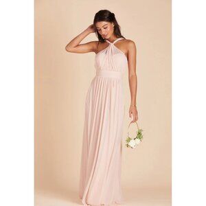 Birdy Grey Kiko Dress Pale Blush Pink Sz XS Womens ChiffonBridesmaid Formal Prom